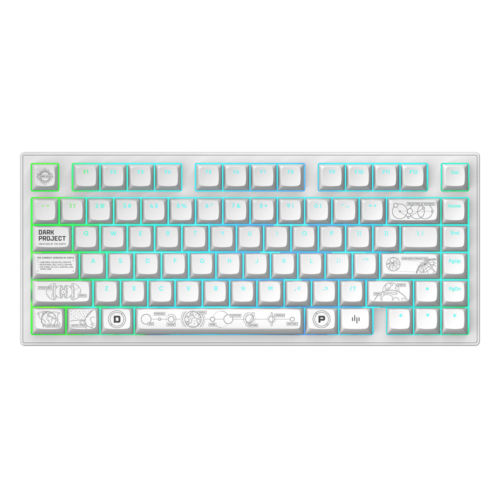 Dark Project ALU Terra Nova R2 White - Wireless Gaming Keyboard (ANSI)