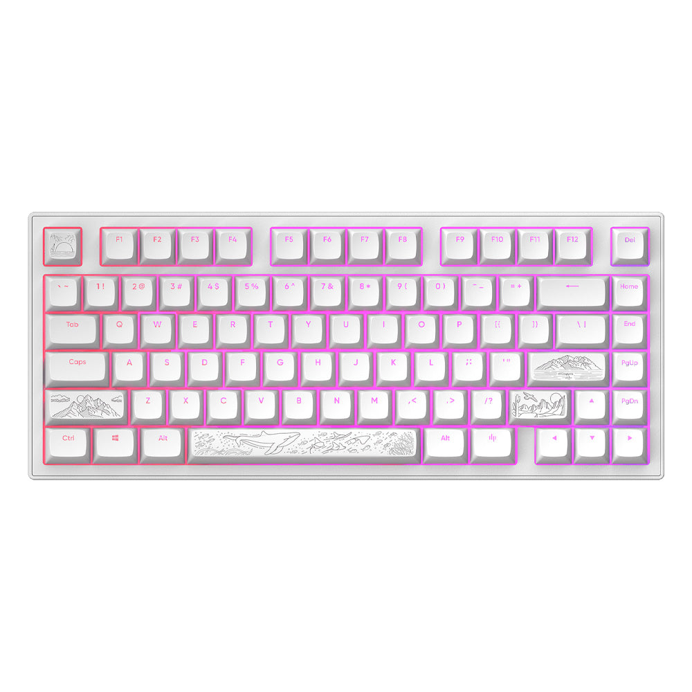 Dark Project ALU Terra Nostra R2 White - Wired Gaming Keyboard (ANSI)