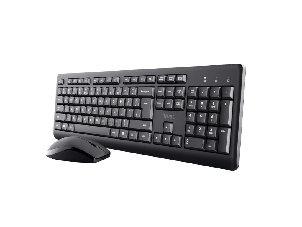 Tastatura+miš TRUST Primo bežicni set/US/crna