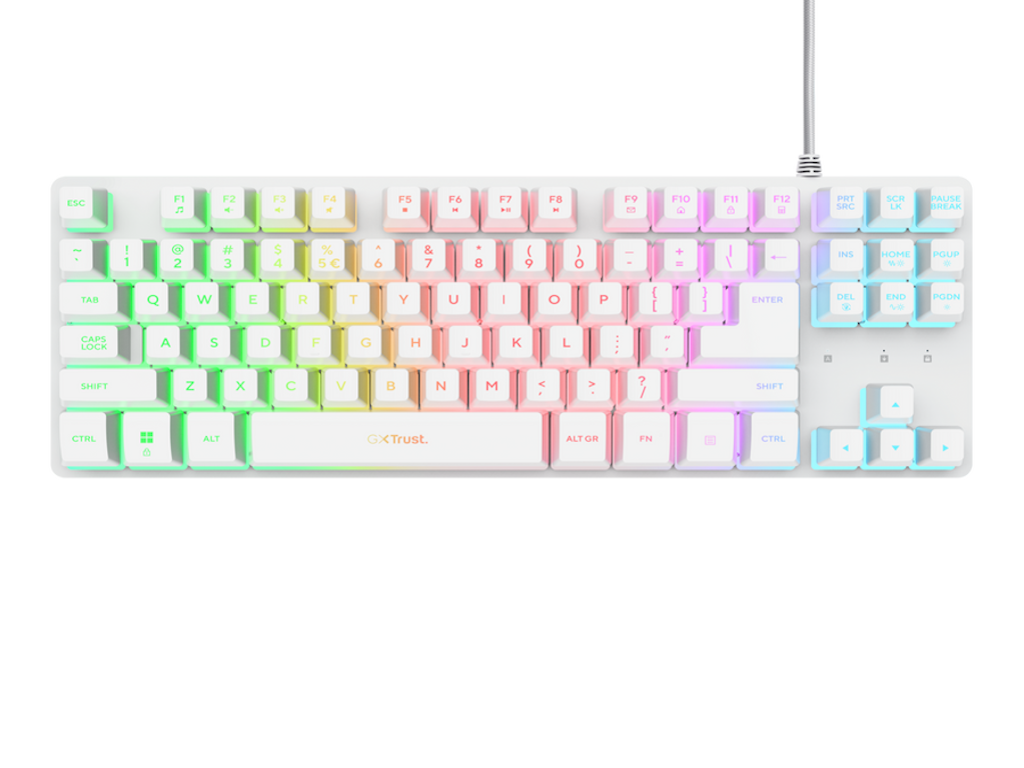 Tastatura TRUST GXT833 THADO žicna/RGB/TKL/gaming/bela