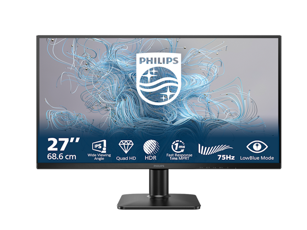 Monitor PHILIPS 27E2N1500L/00 27"/IPS/2560x1440/75Hz/4ms GtG/HDMI,DP/Adaptive sync/VESA/crna