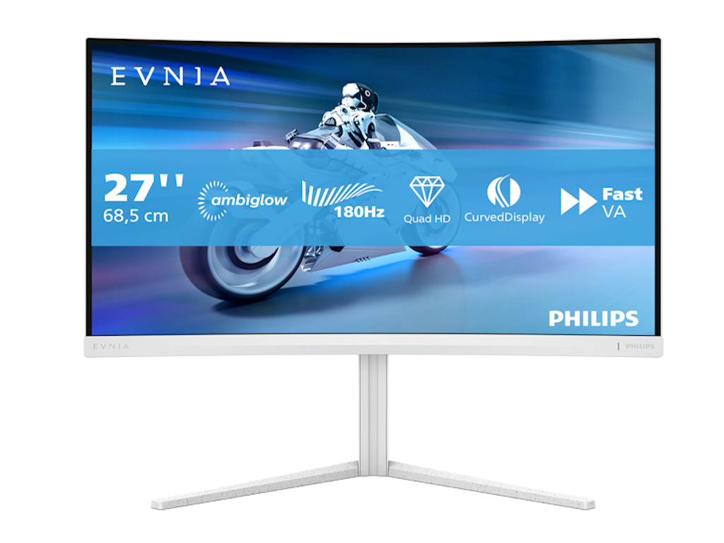 Monitor PHILIPS 27M2C5501/00 27"/VA,zakrivljen/2560x1440/180Hz/1ms GtG/HDMIx2,DP/Pivot,visina/bela