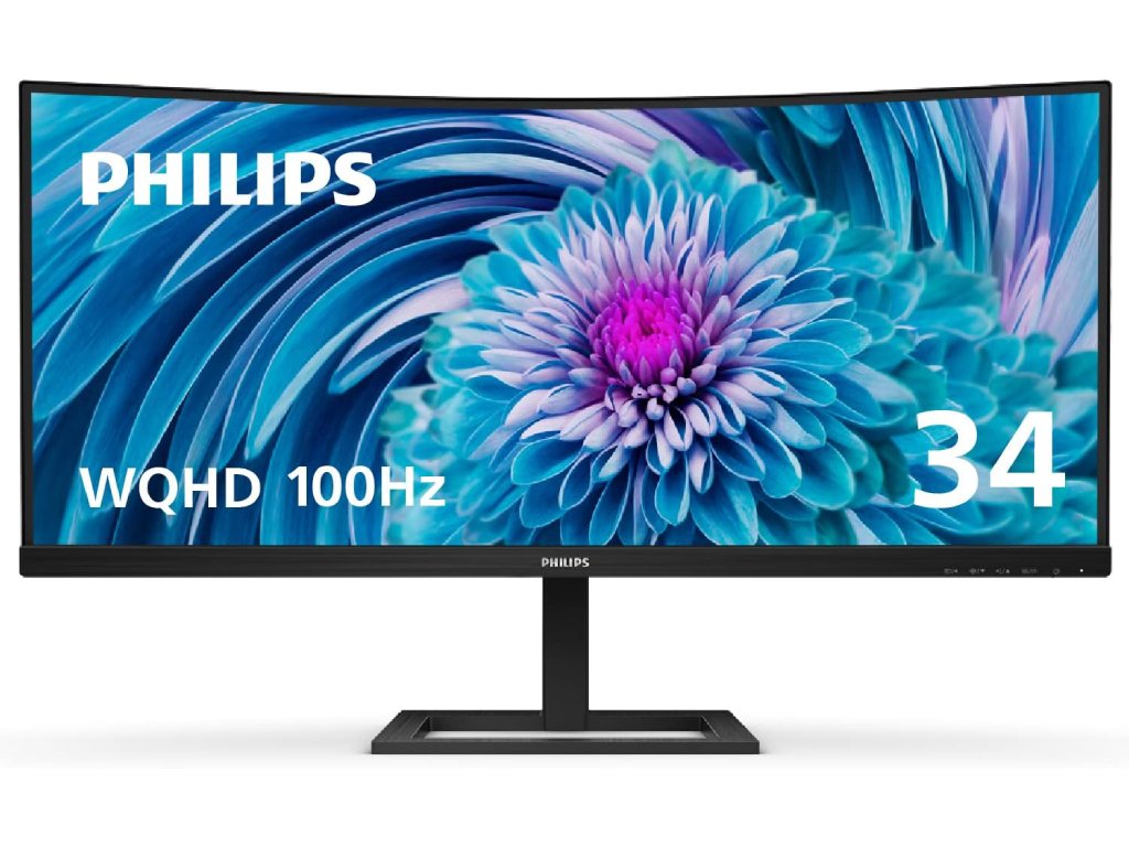 Monitor PHILIPS 346E2CUAE/00 34"/VA,zakrivljen,21:9/3440x1440/100Hz/1ms MPRT/HDMI,DP,USB/visina/crna