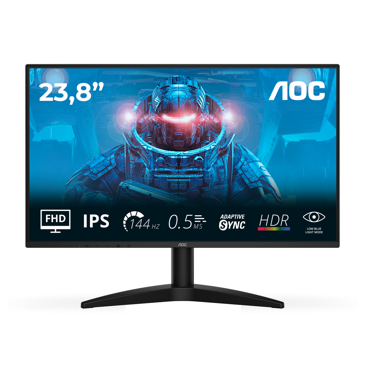 Monitor AOC 24B36X 23.8"/IPS/1920X1080/144Hz/0.5ms MPRT/HDMI,DP/Adaptive sync/VESA/crna