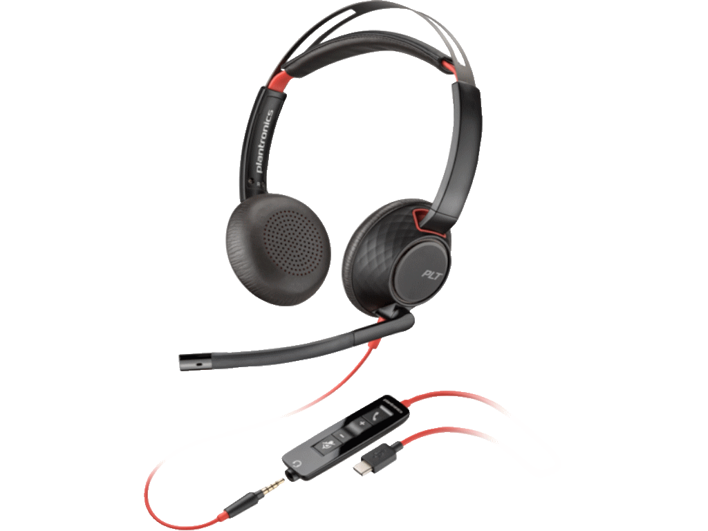 Slušalice HP Poly Blackwire 5220 Stereo USB-C Headset +3.5mm Plug +USB-C/A Adapter 8X231AA/crna