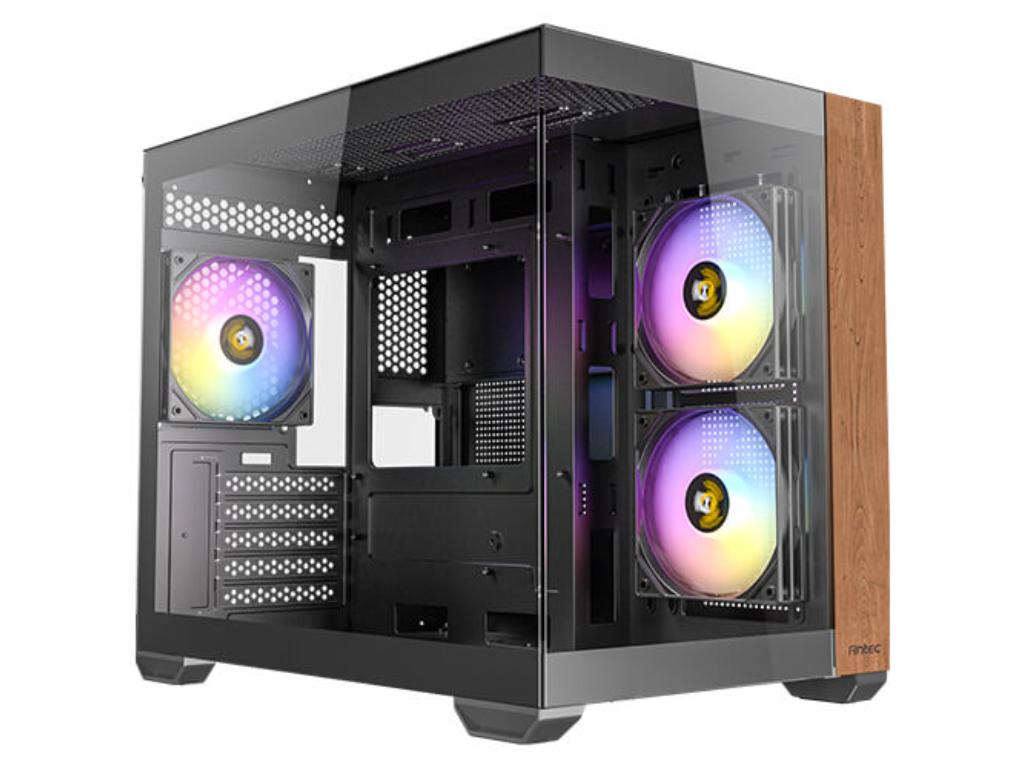 Kucište ANTEC CX600M WOOD ARGB Mini Tower/Micro-ATX/ITX/bez napajanja/kaljeno staklo/crna