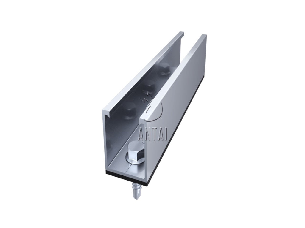 Konstrukcije za SE ANTAI za trapezni lim, mini rail, 150mm, set za 6 panela, univerzalne klampe