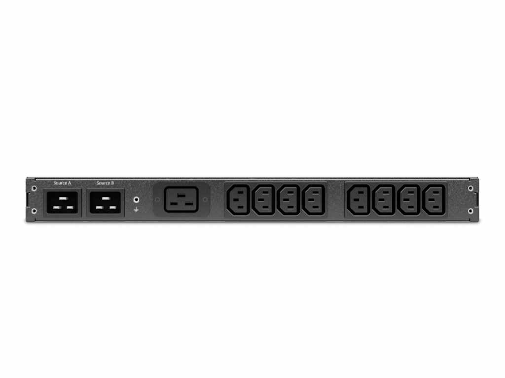 APC NetShelter Rack automatski prekidac za prenos, 1U, 16A, 230V, 2xC20 IN, 8xC13, 1xC19 OUT 50/60Hz