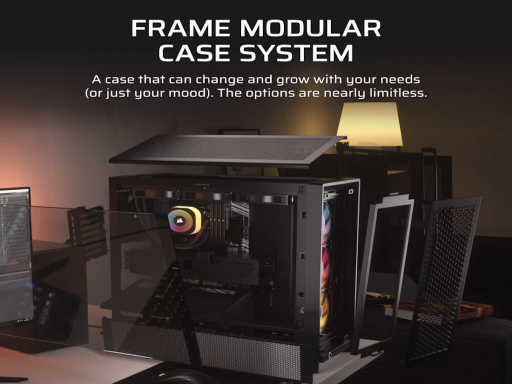 Kucište CORSAIR FRAME 4000D RS ARGB Mid-Tower/ATX/kaljeno staklo/bez napajanja/crna