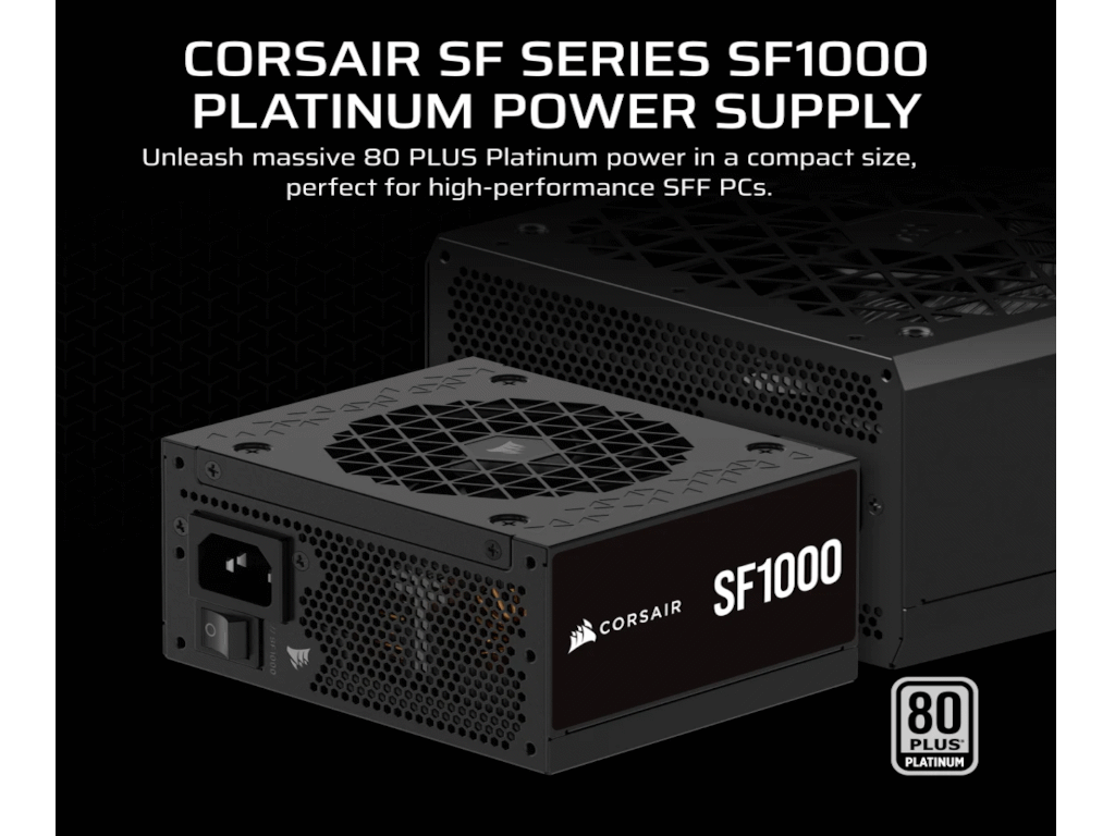 Napajanje CORSAIR SF1000 1000W/SFX/80+Platinum/modularno/crna