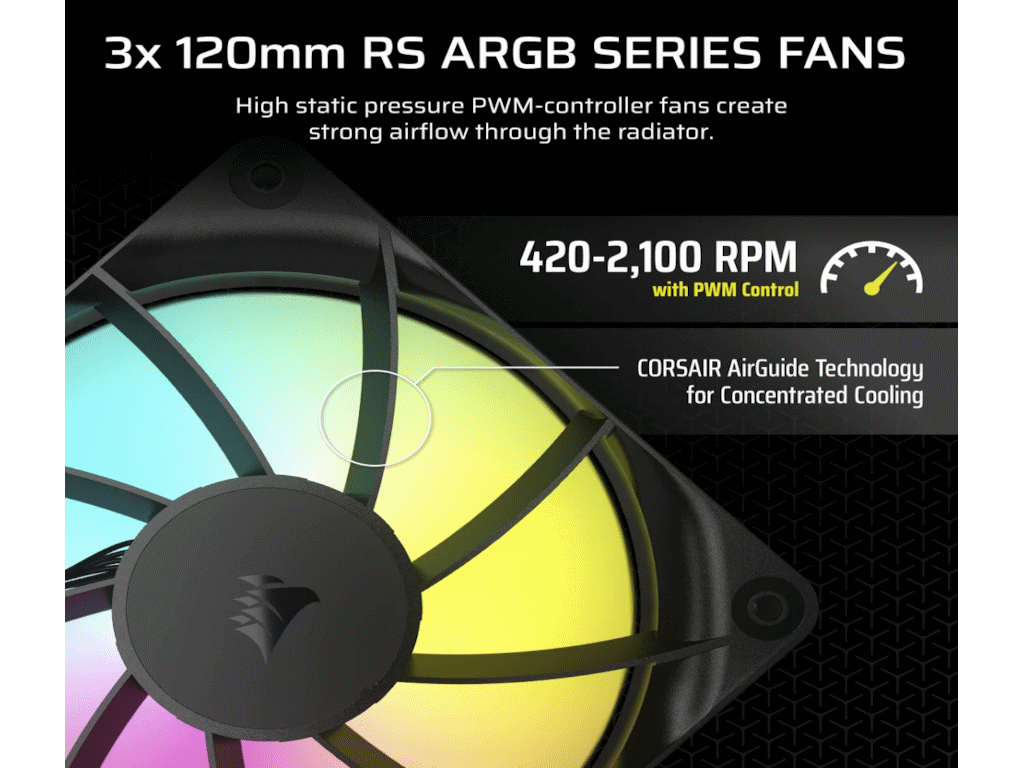 Kuler za CPU CORSAIR NAUTILUS 360/ARGB/360mm/triple fan/vodeno hladenje/crna