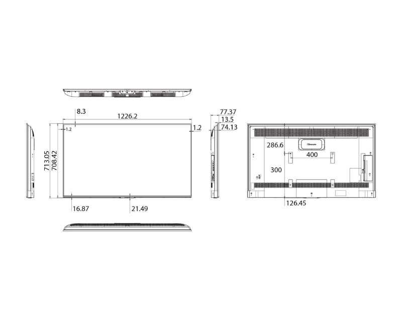 55 inča 55DP30FE 4K UHD 350 nita Digital Signage Display - 16/7 Operation