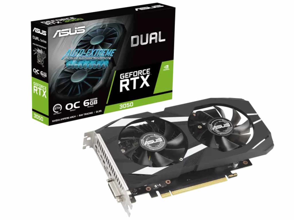 Graficka karta ASUS DUAL-RTX3050-O6G NVD/6GB/GDDR6/96bit/crna