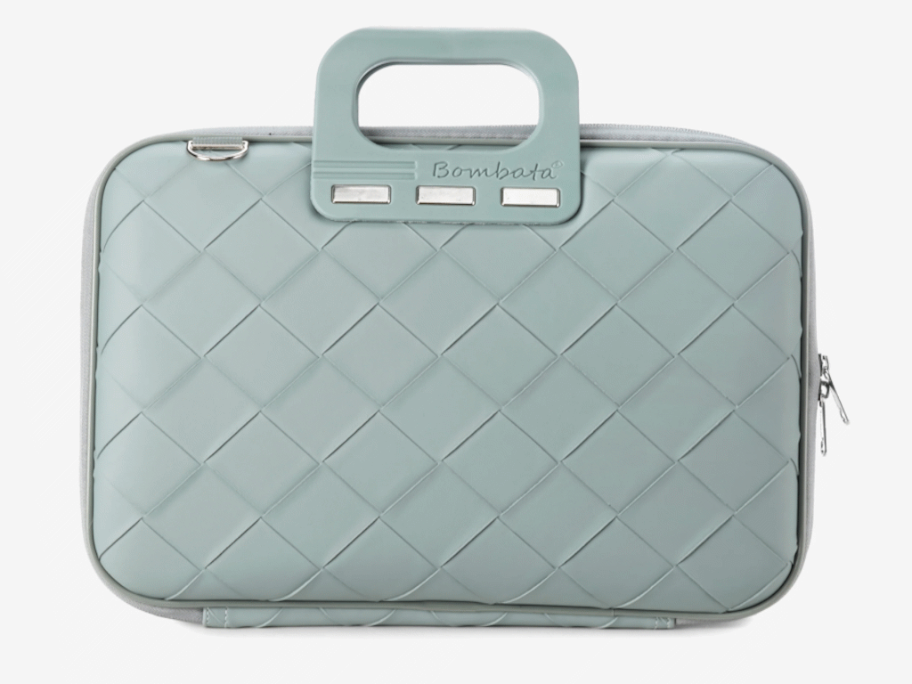 Torba BOMBATA Intrecciato 15,6/16 Light Blue / Dust