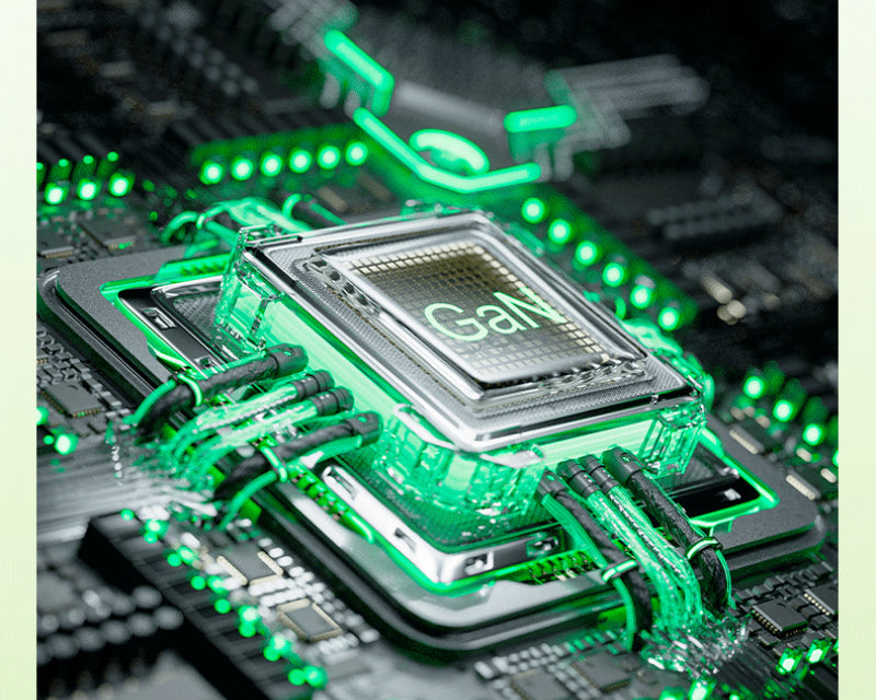 WP-U25 Super brzi Strujni GaN Punjač, 2-porta USB (3.0 i 3.1 Tip-C) 35W, sa displejom, beli