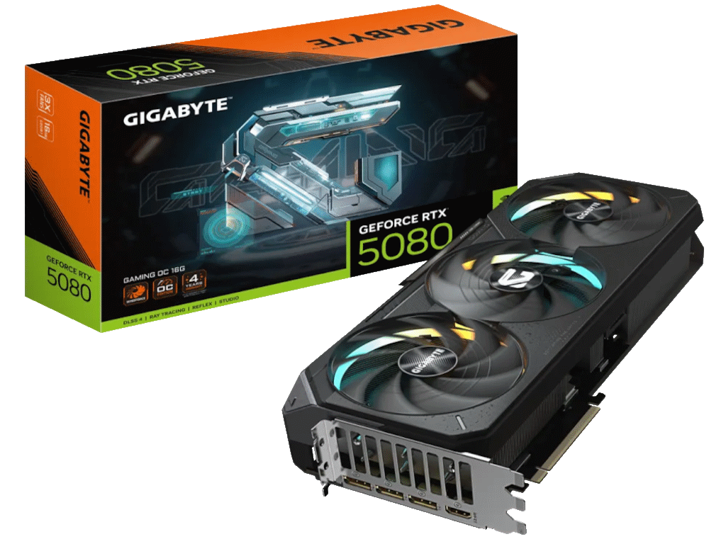 Graficka karta GIGABYTE GV-N5080GAMING OC-16GD NVD/16GB/GDDR7/256 bit/crna