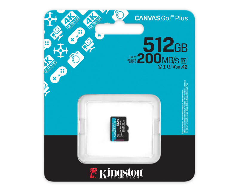 Memorijska kartica U3 V30 microSDXC 512GB Canvas Go Plus 200MB/s A2 SDCG4/512GBSP