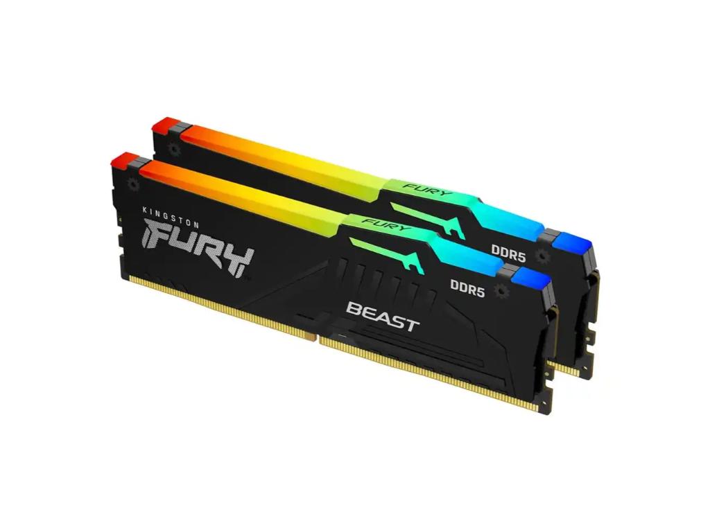 Memorija KINGSTON KF556C36BBEAK2-32 32GB(2x16GB)/DIMM/DDR5/5600MHz/CL36/FURY Beast RGB EXPO