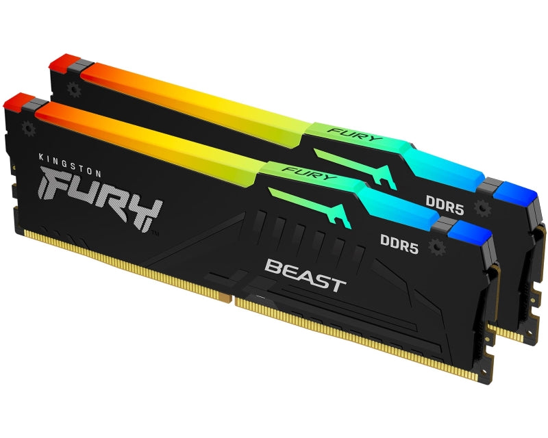 DIMM DDR5 128GB (2x64GB kit) 5600MT/s KF556C40BBAK2-128 FURY Beast Black RGB EXPO