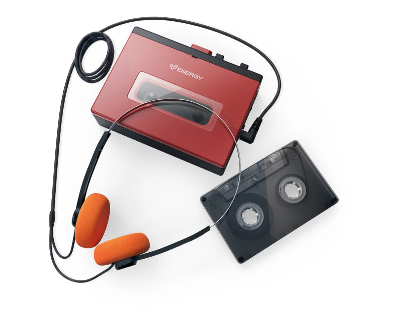 Portable Cassette Player Bluetooth crveno/crni (M50139)