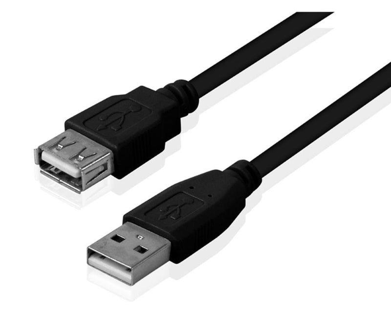 Kabl USB A - USB A M/F (produžni) 3m crni