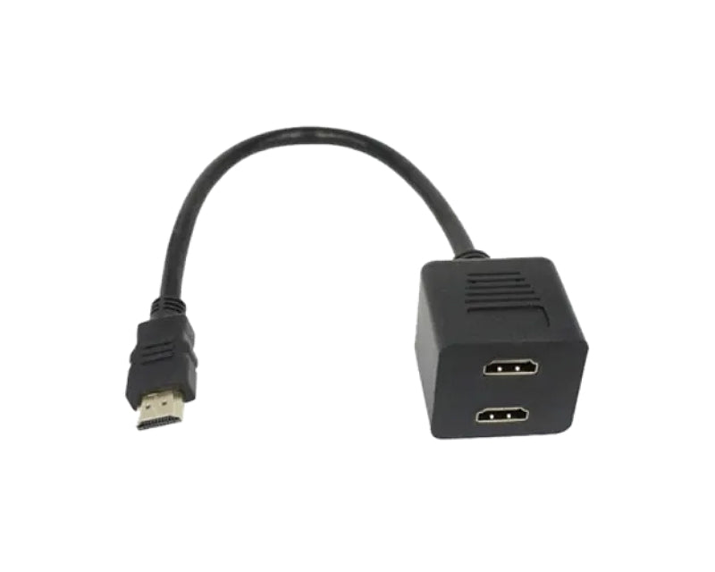 Adapter HDMI - HDMI M/2F (spliter) crni