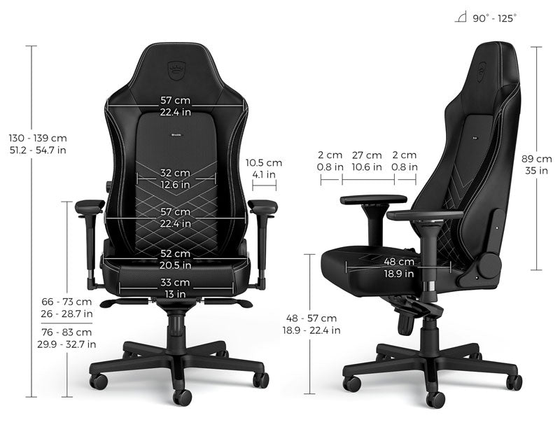 HERO Gaming stolica crno-platinum bela