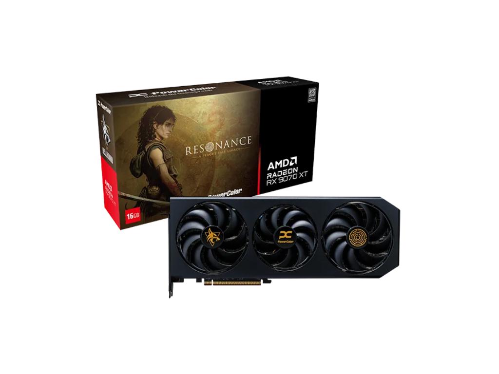 Graficka karta POWERCOLOR RX 9070 XT 16G-Hellhound RES AMD/16GB/GDDR6/256bit/crna