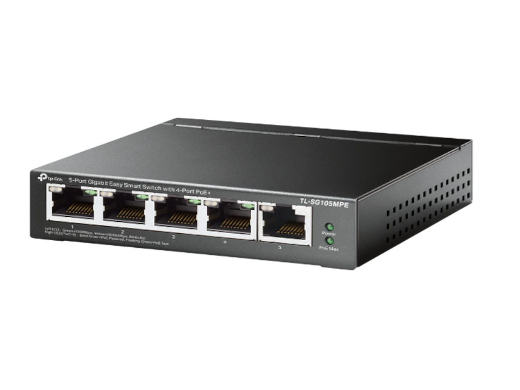 Switch TP-LINK TL-SG105MPE 5-Port Gigabit Easy Smart Switch with 4-Port PoE+