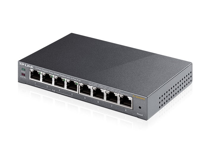 Switch TP-LINK TL-SG108PE Gigabit/8xRJ45/10/100/1000Mbps/eSmart/4xPoE/Desktop metalno kucište