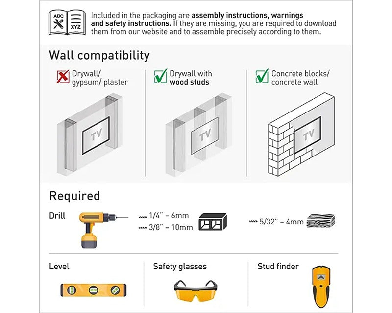 E202+.B LCD TV zidni nosač do 43 inča