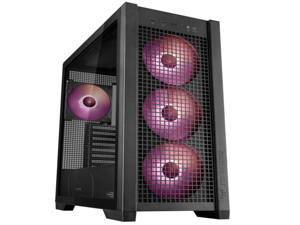 Kucište ASUS TUF GAMING GT302 Tempered Glass ARGB Mid Tower/Micro ATX/Mini ITX/bez napajanja/crna
