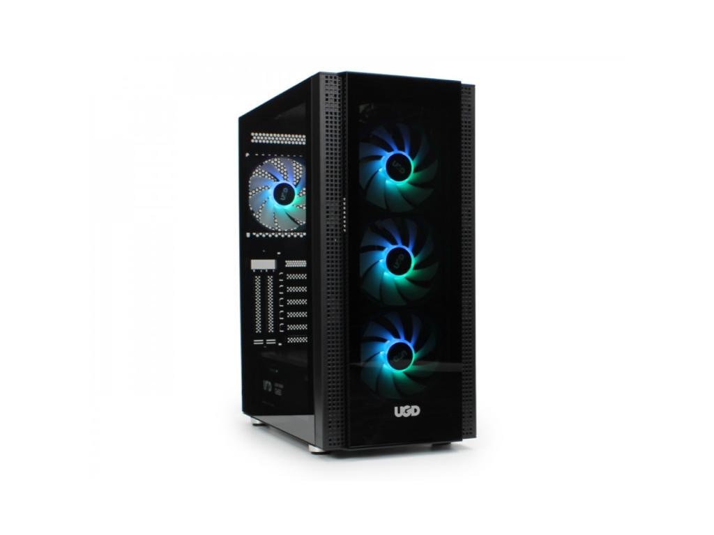 Kucište UGD Nexus 3517 Midi Tower/ATX/Micro-ATX/DTX/Mini-ITX/kaljeno staklo/bez napajanja/crna