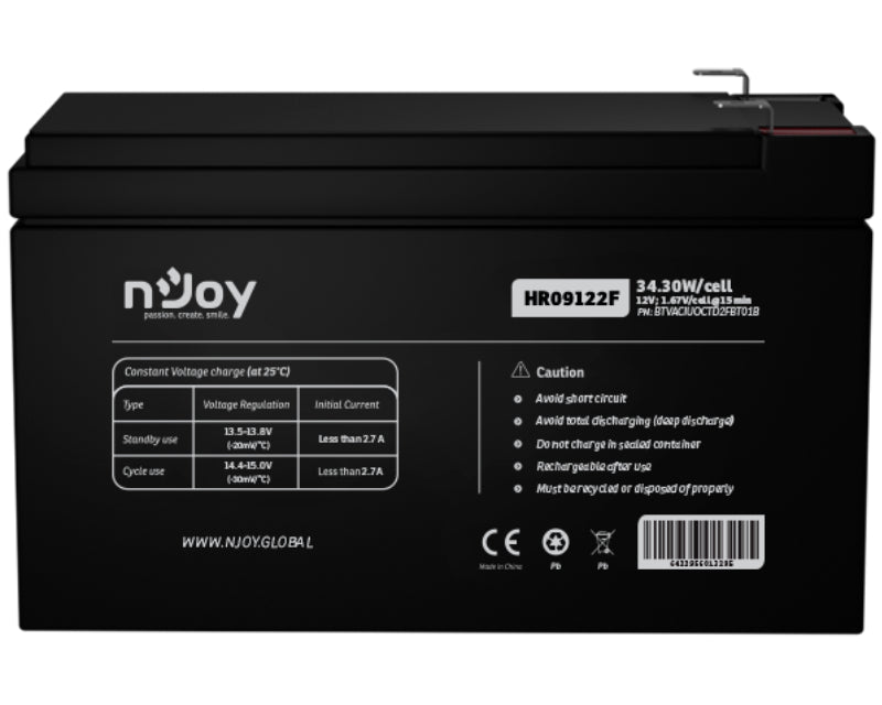 HR09122F baterija za UPS 12V 38.31W/cell (BTVACIUOCTD2FBT01B)