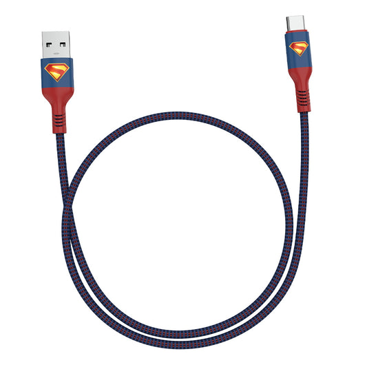 WB Moye Superman USB-A to USB-C Charging Cable 01 1M