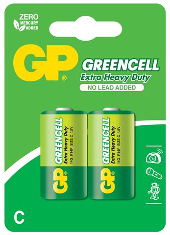 GP baterije R14-U2 C Zinc Carbon