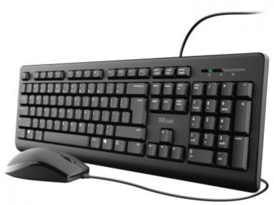 Tastatura+miš TRUST Primo žicni set/US/crna