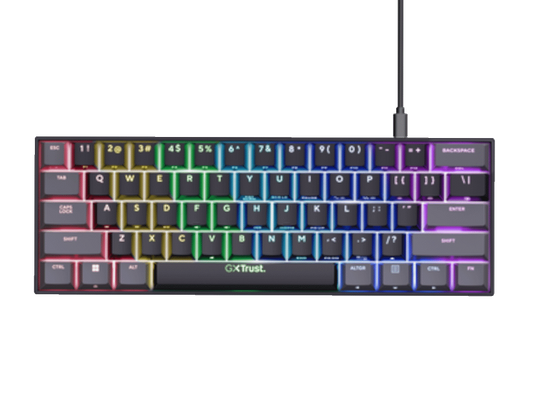 Tastatura TRUST GXT867 ACIRA 60% MINI/mehanicka/Gaming/ US/crna