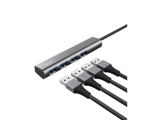 Adapter TRUST HALYX USB-C HUB-3.2/4xUSB/siva