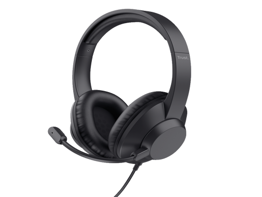 Slušalice TRUST AYDA MAX USB HEADSET/USB-C, USB-A/crna