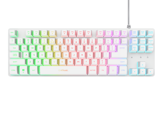 Tastatura TRUST GXT833 THADO žicna/RGB/TKL/gaming/bela