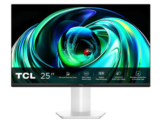 Monitor TCL 25G54 24,5"/IPS MiniLED/1920x1080/144Hz/5ms GtG/VGA,HDMI/VESA/belo-crna