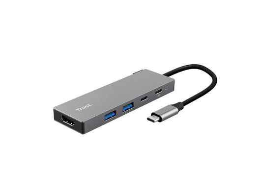 Adapter TRUST DALYX 5-IN-1 MULTIPORT/alu/siva