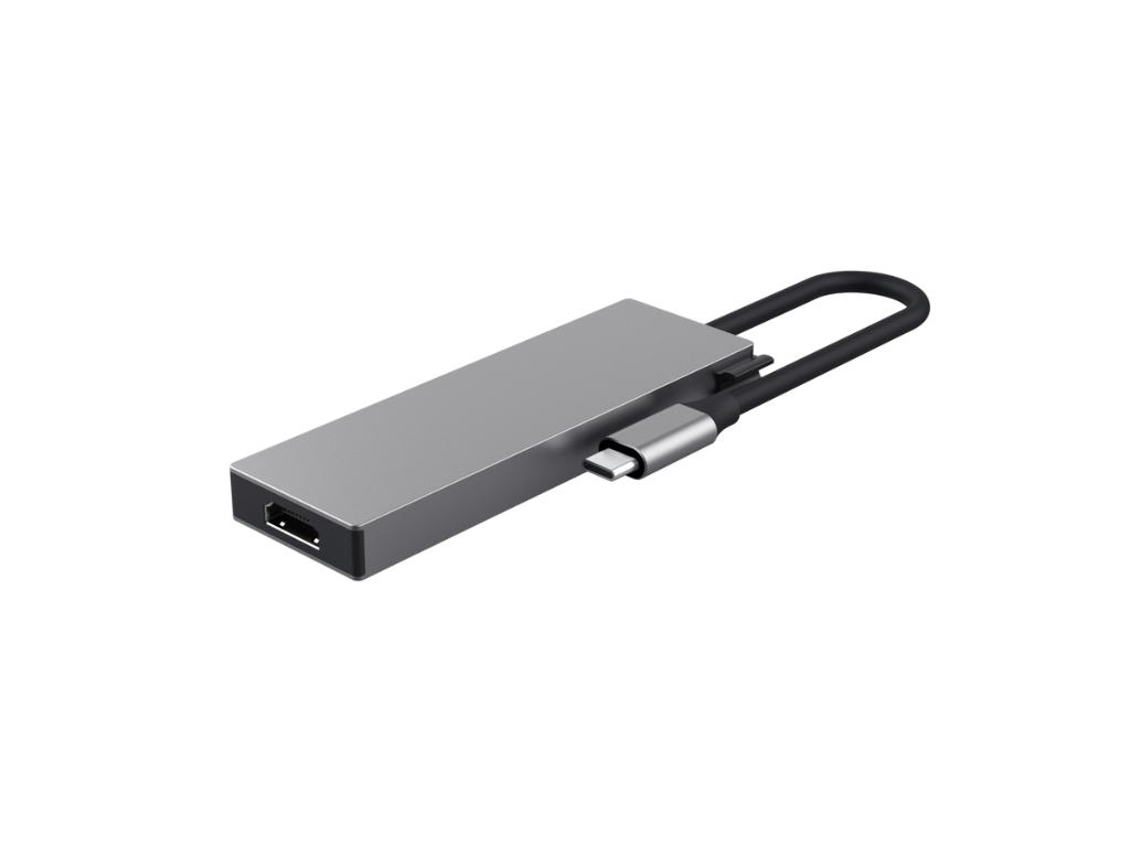 Adapter TRUST DALYX 5-IN-1 MULTIPORT/alu/siva