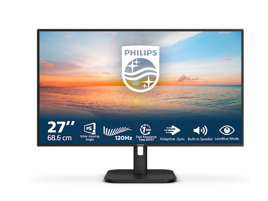 Monitor PHILIPS 27E1N1200A/00 27"/IPS/1920x1080/120Hz/4ms GtG/VGA,HDMI,DP/VESA/zvucnici/crna