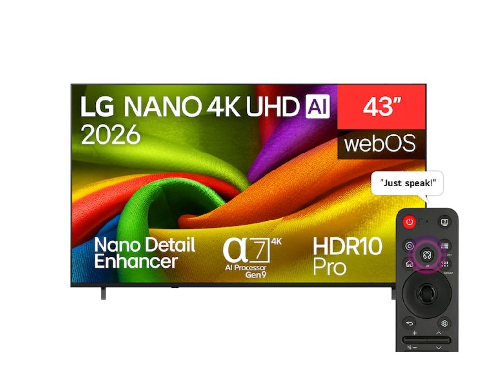 Televizor LG 43NU850B3LA/LED/43"/4K Ultra HD/smart/webOS 26/crna