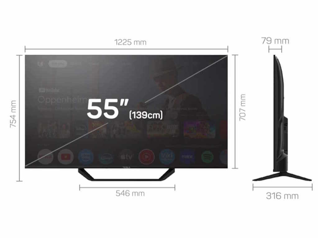 Televizor TESLA 65E655BUS/D-LED/65"/4K/smart/Google TV/crna