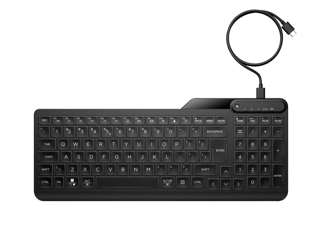 Tastatura HP 400 backlight žicna/US/crna