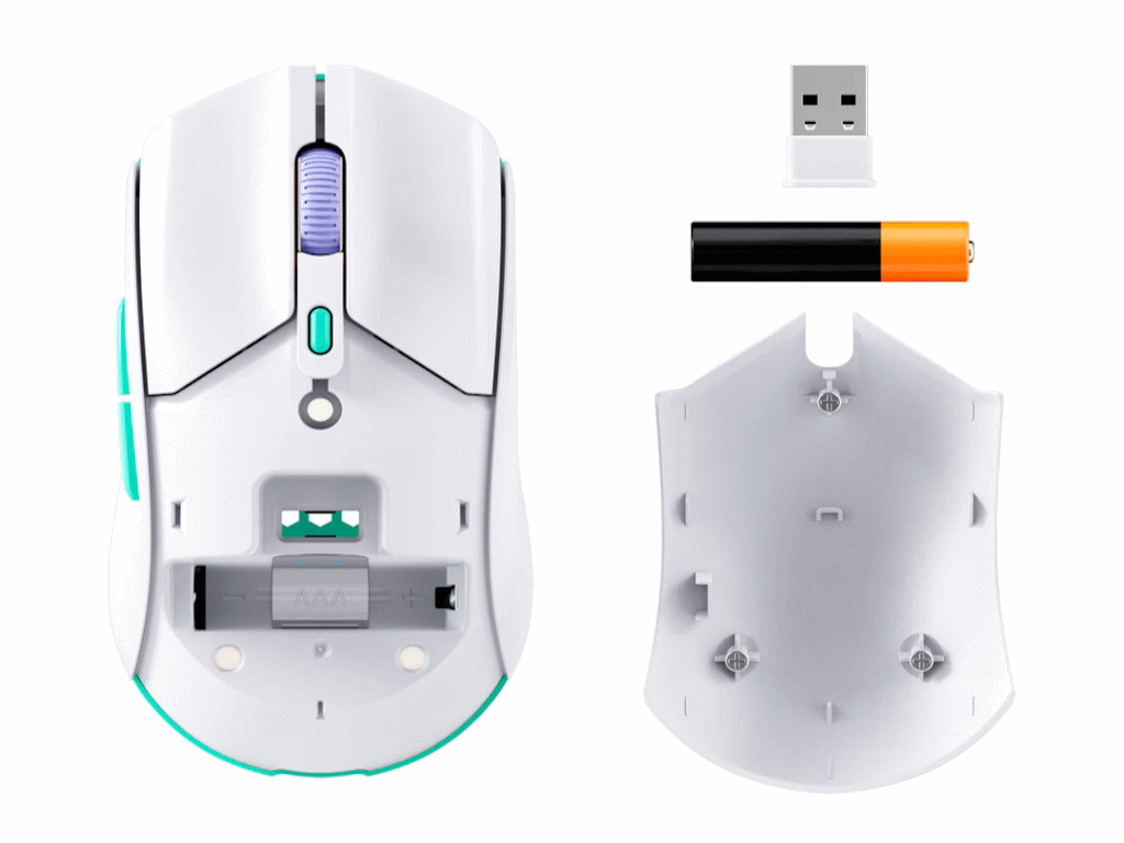 Miš HyperX Pulsefire Haste 2 Core Wls Wht/Grn/Pur/Gaming/bela