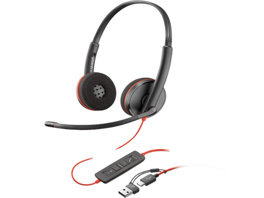 Slušalice HP Poly BW 3220 Stereo USB-C HS +USB-C/A/crna